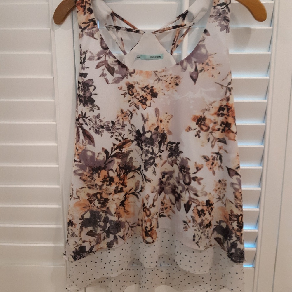 Cute floral Maurices tank top
